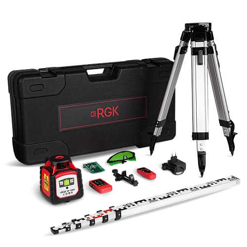 Ротационный нивелир с раздвижным штативом RGK SP-100G COMBO