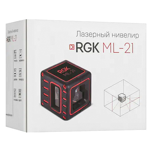 Лазерный уровень RGK ML-21 со штативом F130 и кронштейном K-5
