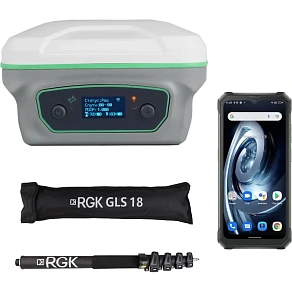 Комплект GNSS-приёмник RGK SR1 со смартфоном и вехой
