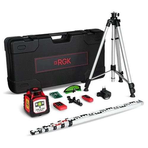 Ротационный нивелир с элевационным штативом RGK SP-100G COMBO