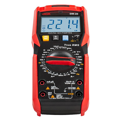 Цифровой мультиметр RGK DM-20 с поверкой
